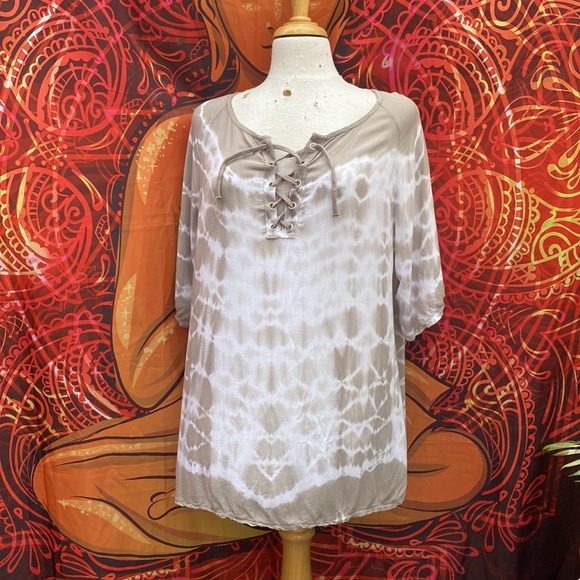 🤗215-UR Worthy❤️~AMoi Tye Dye Blouse - Picture 4 of 7